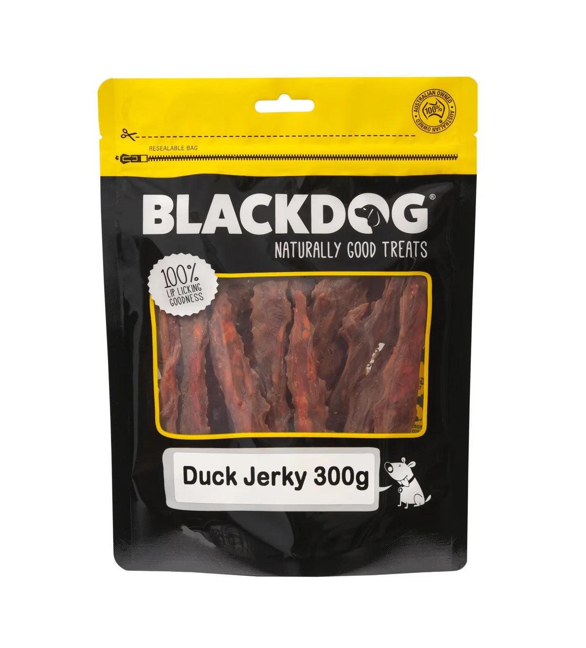 blackdog duck jerky dog treat 300g