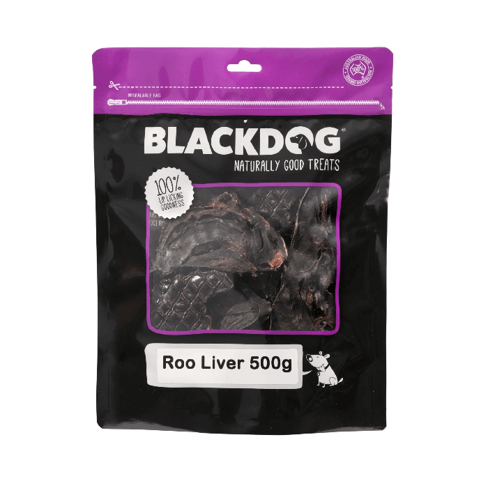 BLACKDOG Dog Treats Kangaroo Liver 500g