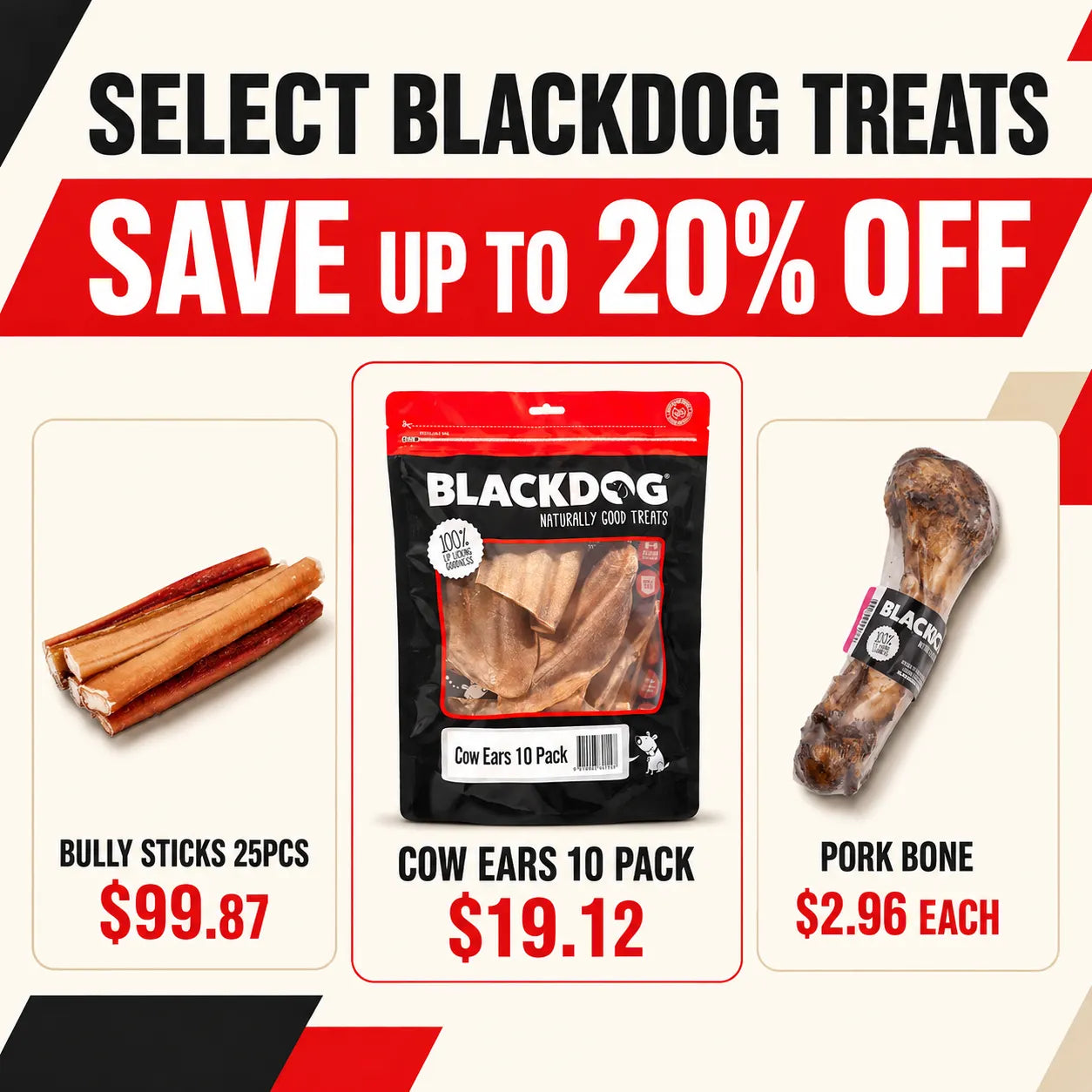 blackdog pig ear dog treat 10pack
