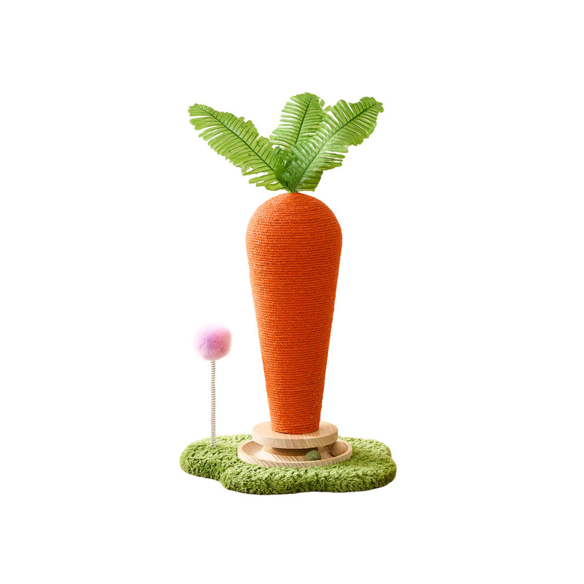 ADS Pet Vege Cat Scratch Post w Toy Play Station