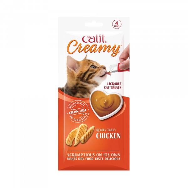 catit cat treats creamy tasty chicken 40g