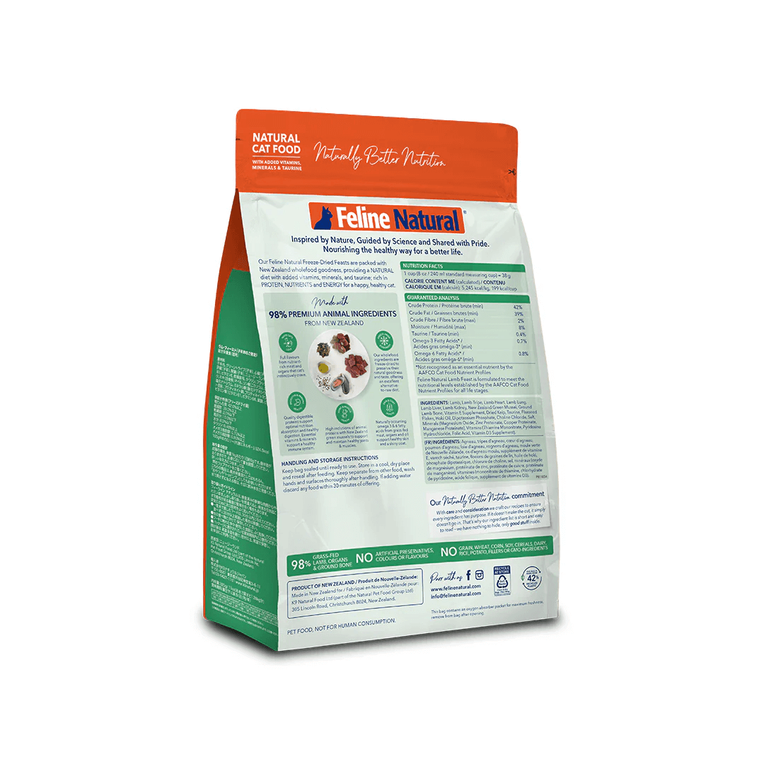 FELINE NATURAL Lamb Freeze Dried Cat Food 320G
