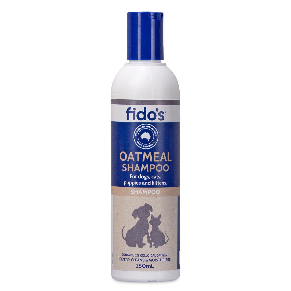 Fidos Oatmeal Shampoo 250ml for dogs, cats, puppies and kittens