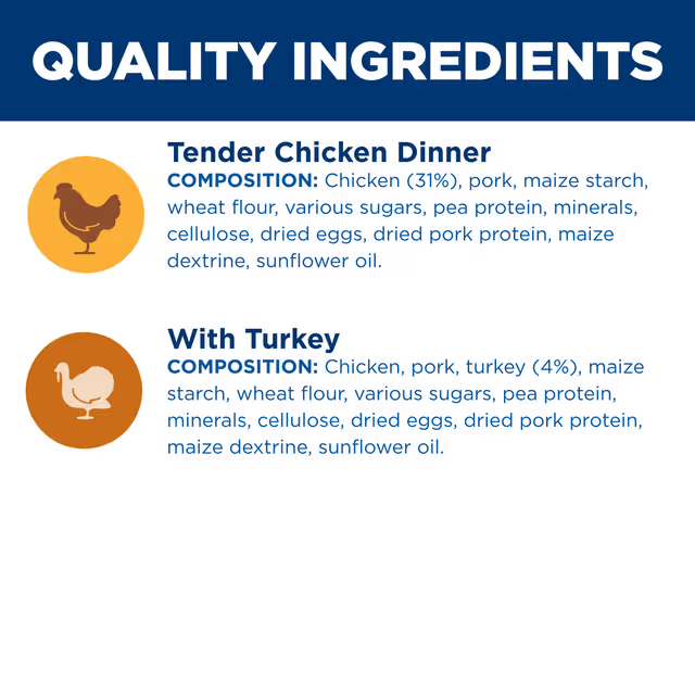 Hill's Science Diet Adult Poultry Selection wet cat food chicken and turkey ingredients