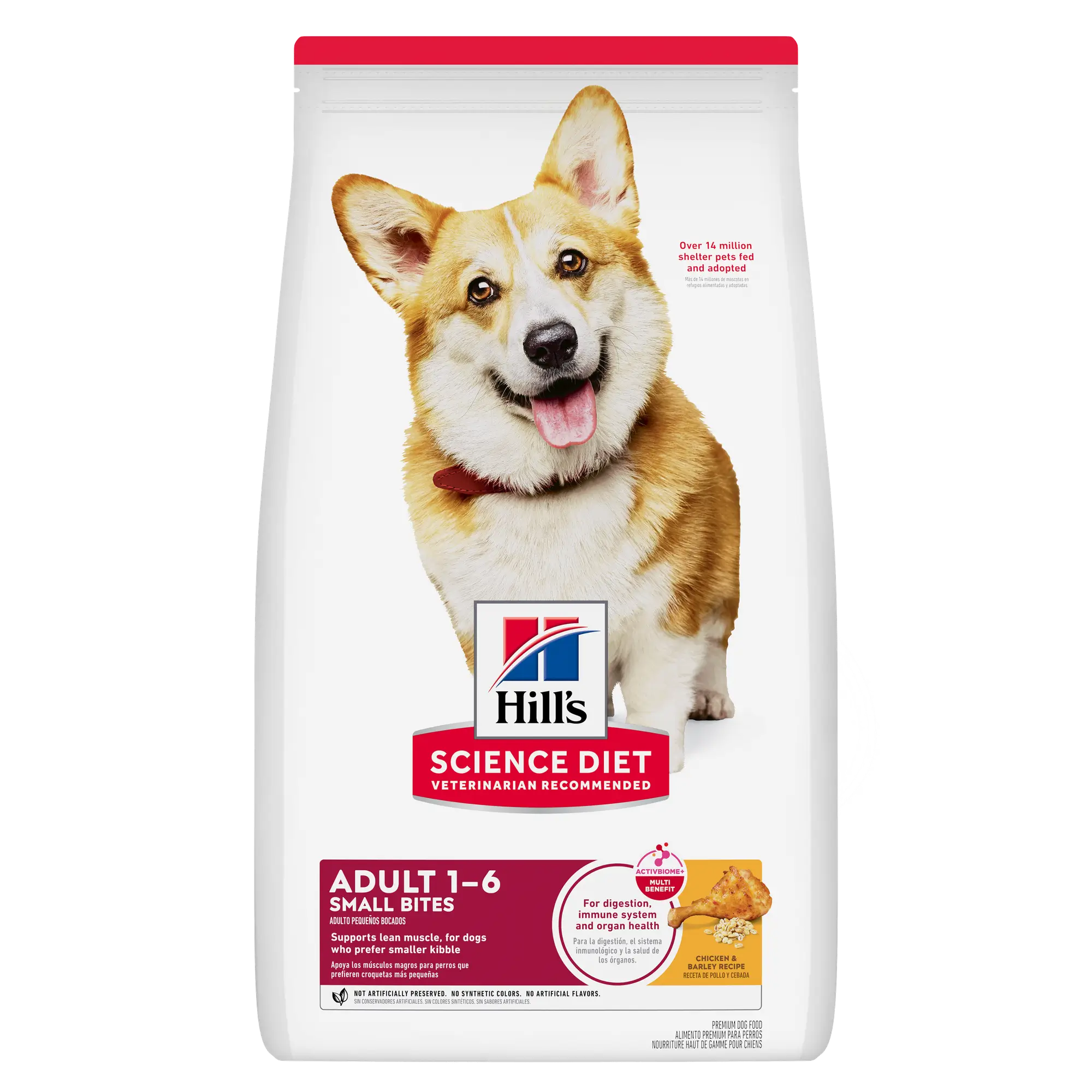 Hill's Science Diet Adult Small Bites Chicken and Barley dry dog food bag