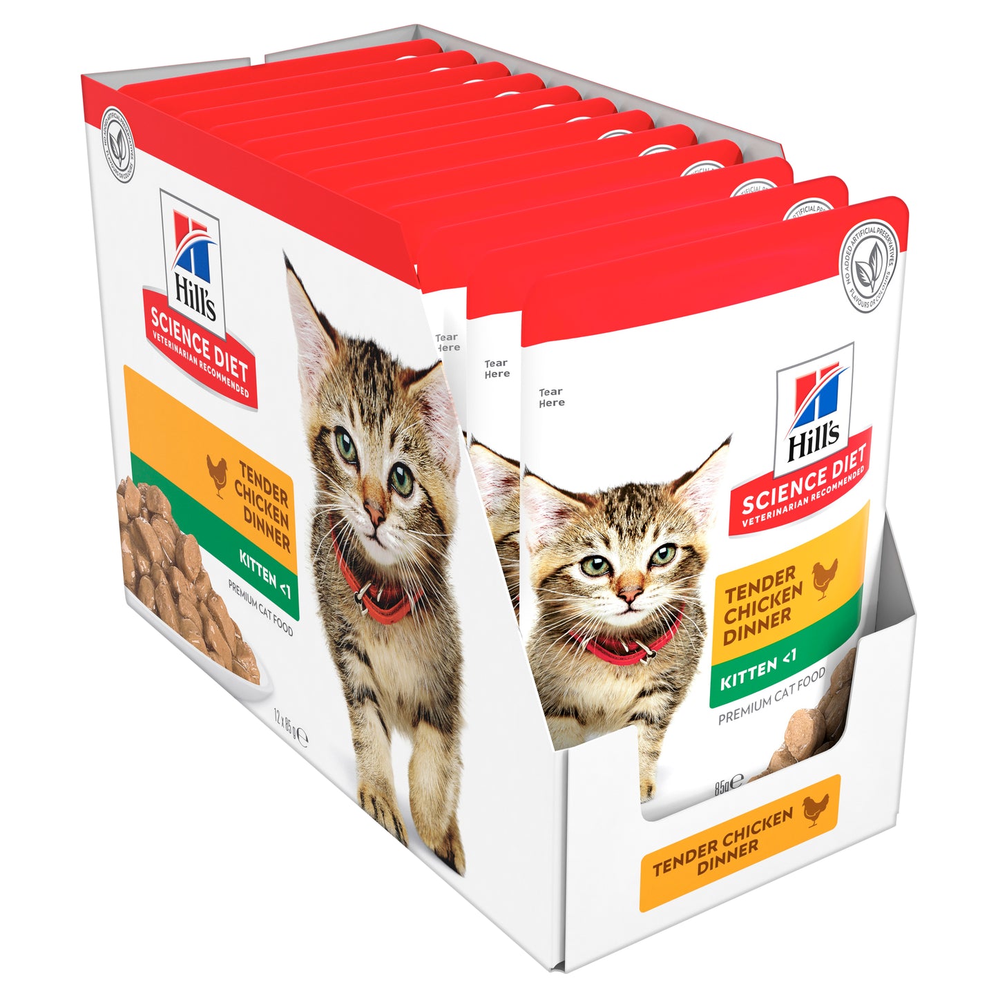HILLS SCIENCE DIET Kitten Chicken Wet Cat Food pouches 85Gx12