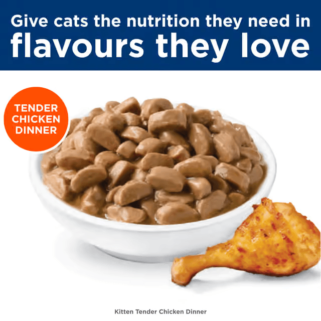Hill's Science Diet Tender Chicken Dinner wet cat food chunks in gravy