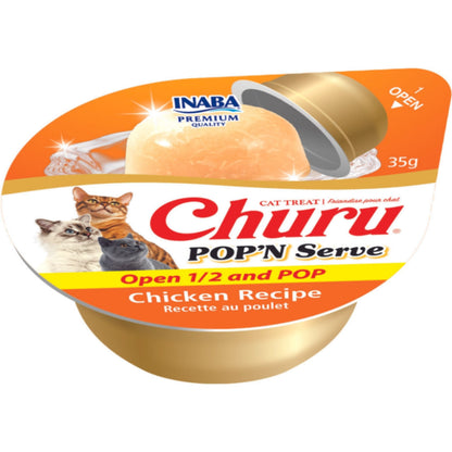 INABA Churu Pop N Serve Chicken Recipe Cat Treats 70G