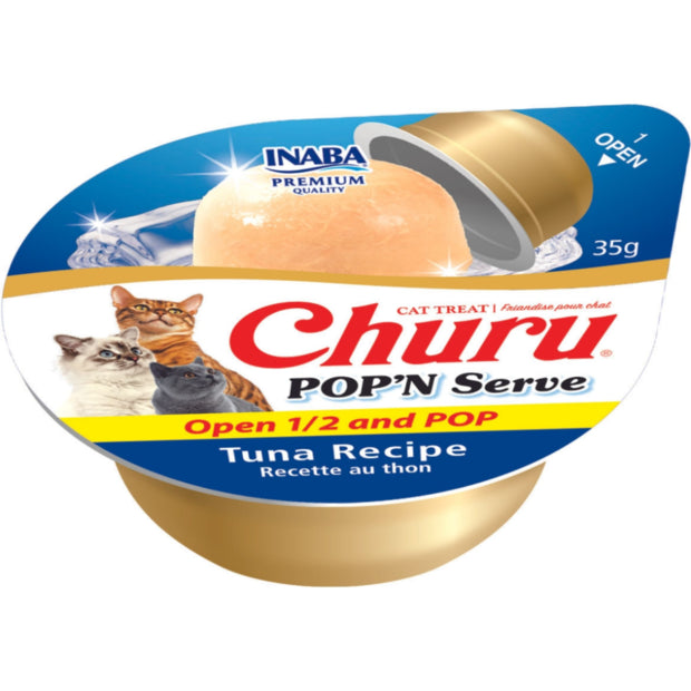 inaba churu pop n serve tuna recipe cat treat 70g display