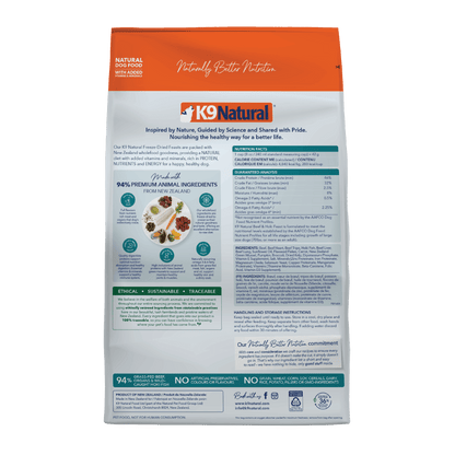 K9 Natural Hoki And Beef Freeze Dried Dog Food 3.6KG back