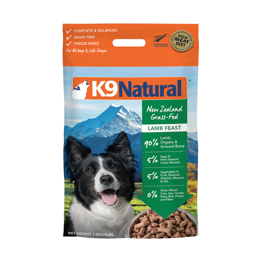 K9 Natural Lamb Feast Freeze-dried Dog Food 3.6KG