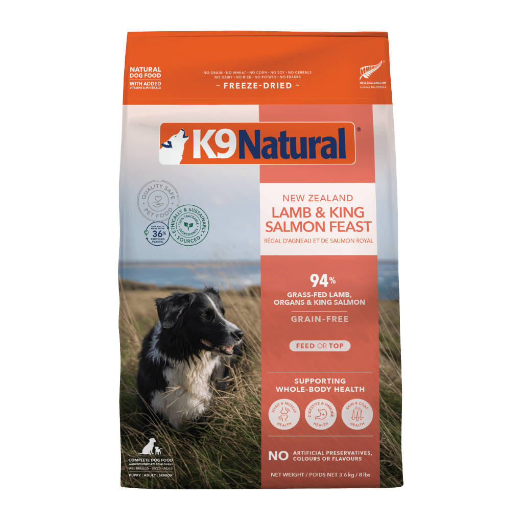 K9 Natural Lamb And King Salmon Freeze Dried Dog Food 3.6KG front