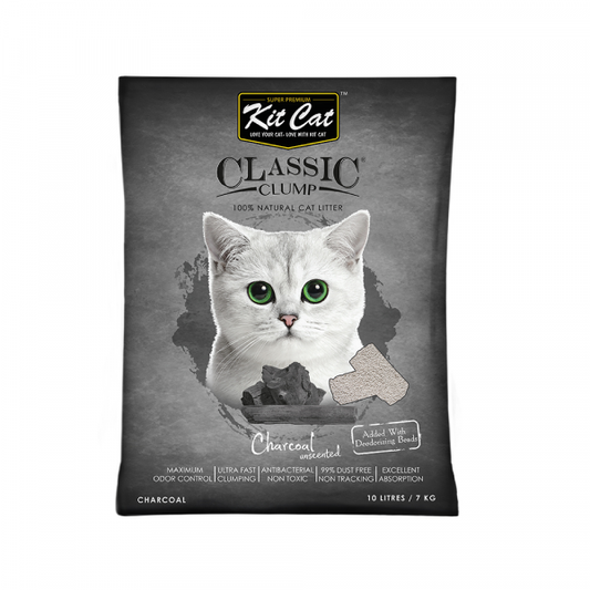 Kit Cat Bentonite Clump Cat Litter Charcoal 7kg 10ltr