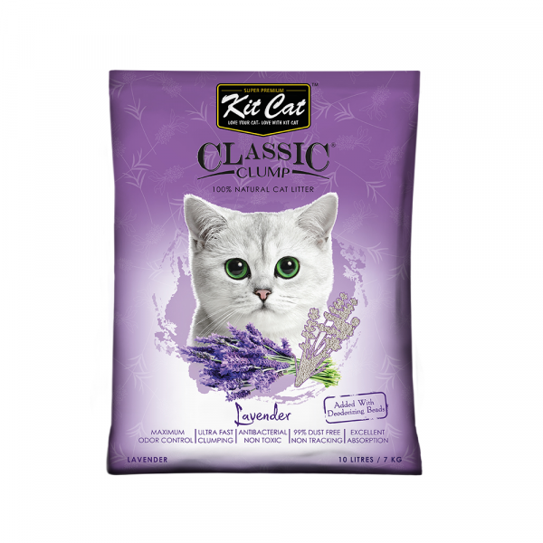 Kit Cat Bentonite Clump Cat Litter Lavender 7kg 10ltr
