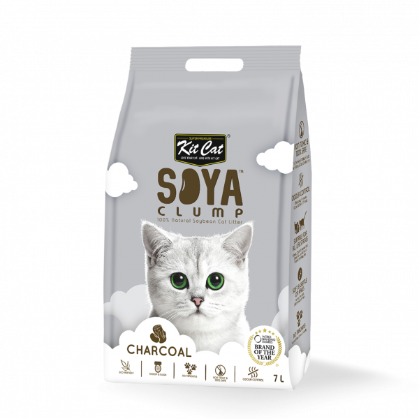 Kit Cat Soya Clump Cat Litter Charcoal 7ltr *Incorrect Package*