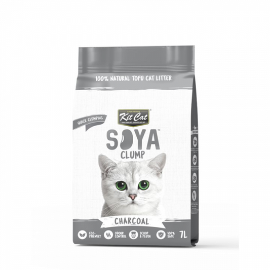 Kit Cat Soya Clump Cat Litter Charcoal 7ltr