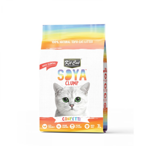 Kit Cat Soya Clump Cat Litter Confetti 7ltr