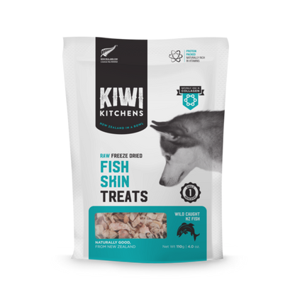 kiwi kitchens freeze dried fish skin dog treats 110g