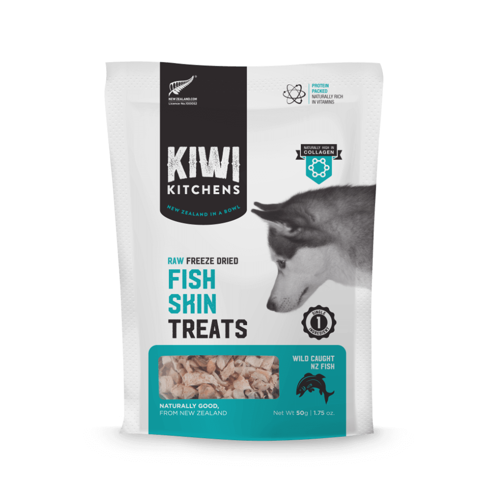 kiwi kitchens freeze dried fish skin dog treats 50g