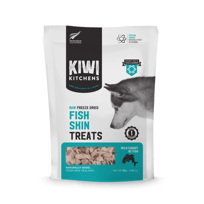 kiwi kitchens freeze dried fish skin dog treats 50g