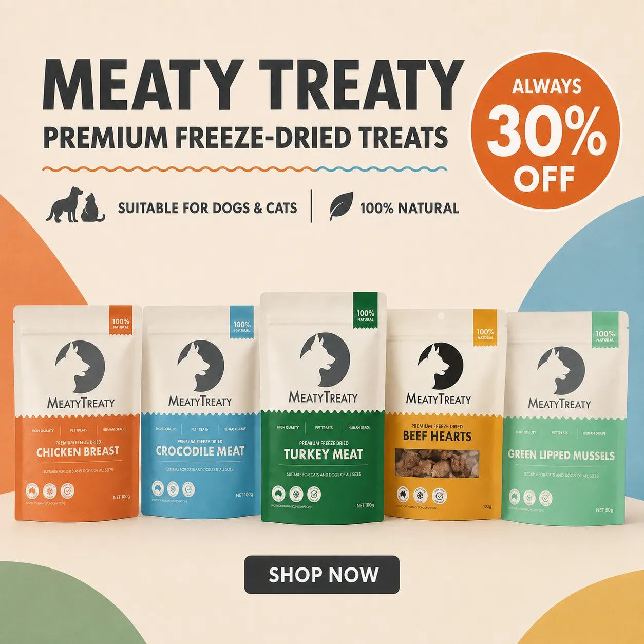 meaty treaty freeze dried dogs and cats treats chicken hearts