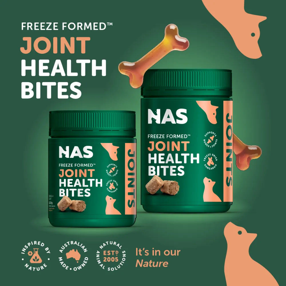 NAS Freeze Formed Joint Health Bites with freeze-dried kangaroo for dogs and cats