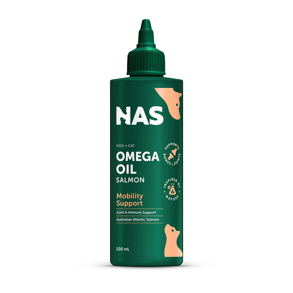 NATURAL ANIMAL SOLUTIONS Salmon Oil For Dogs and Cats 200ml front