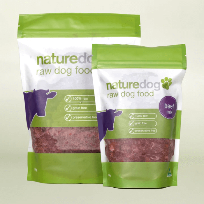 naturedog beef mix raw dog food