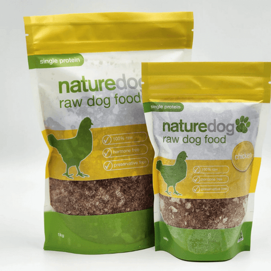 naturedog chicken single protein raw dog food