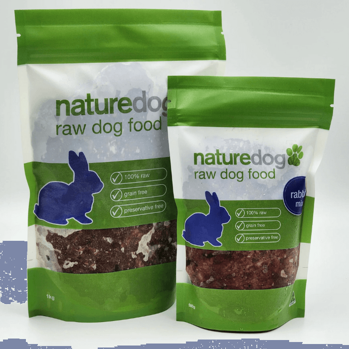 naturedog rabbit mix raw dog food