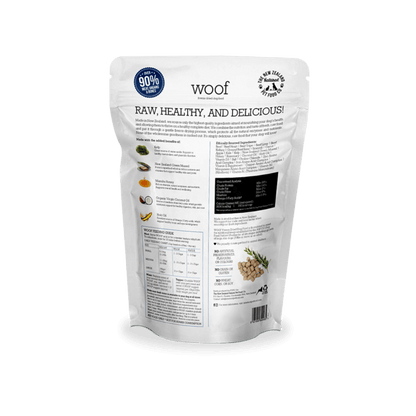 Woof Freeze Dried Dog Food Beef 1KG back
