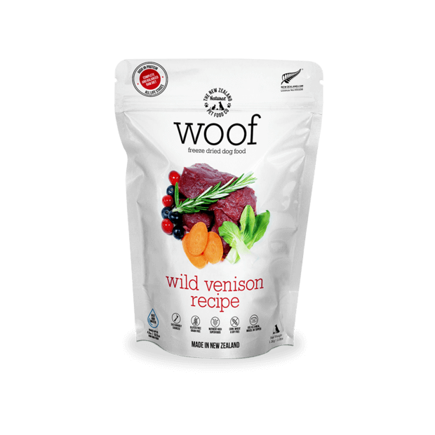 Woof Freeze Dried Dog Food Wild Vension 1KG
