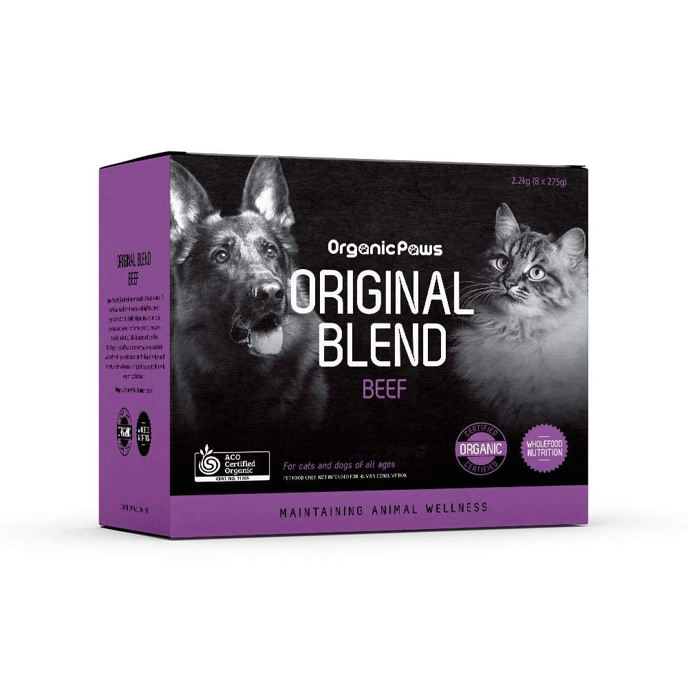 ORGANIC PAWS Raw Dogs & Cat Food Original Blend Beef 2.2K
