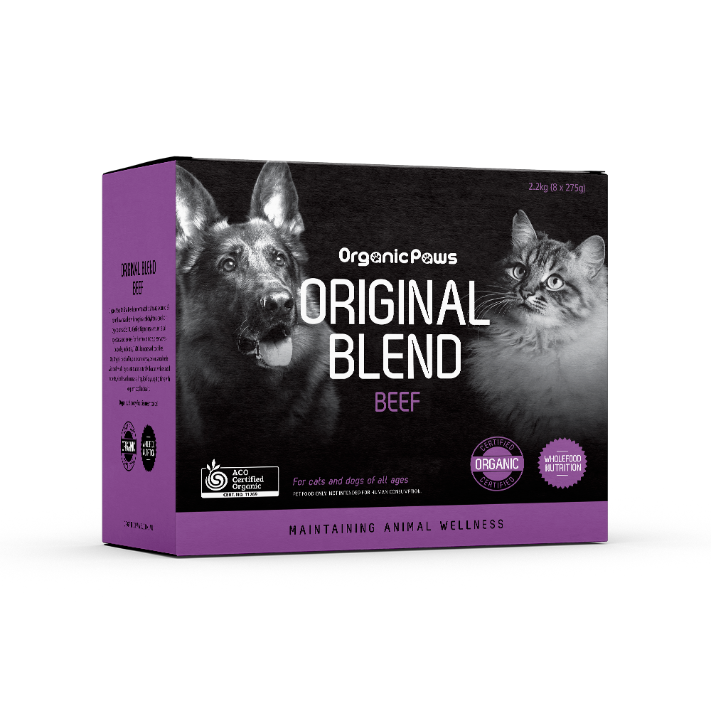 ORGANIC PAWS Raw Dogs & Cat Food Original Blend Beef 2.2KG