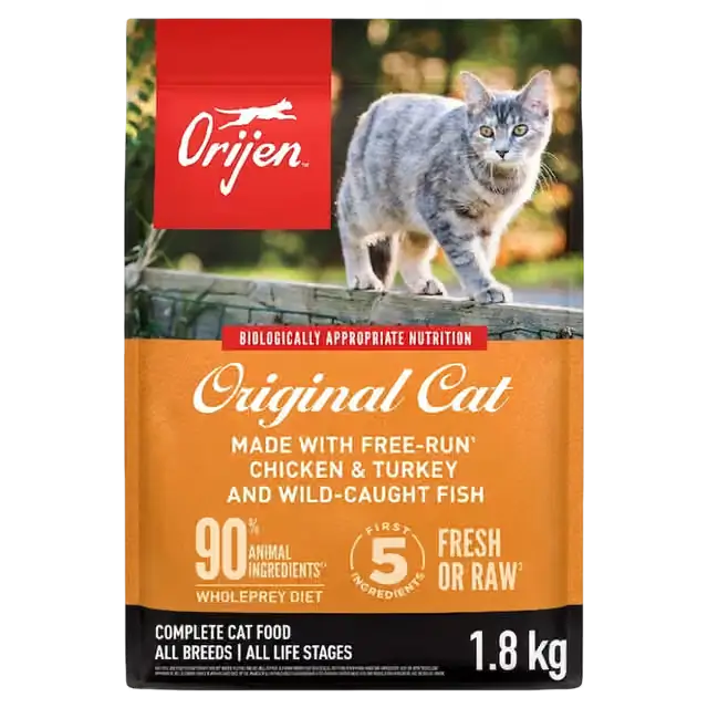 ORIJEN Original Cat dry food 1.8kg bag with chicken, turkey and wild-caught fish