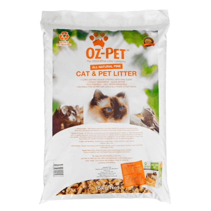 OZPET PINE WOOD LITTER 15KG