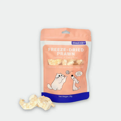 Pawcket Freeze-Dried Raw Prawn Dog and Cat Treat