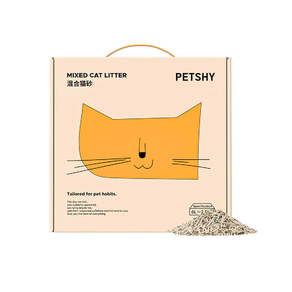 PETSHY Original Tofu Cat Litter Fine Mixed Bentonite Deodorant