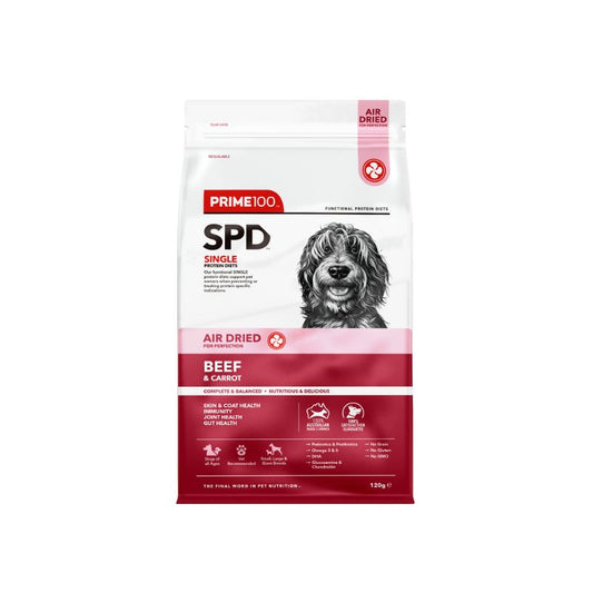 Prime100 SPD Air Dried Beef & Carrot Dry Dog Food 2.2KG 