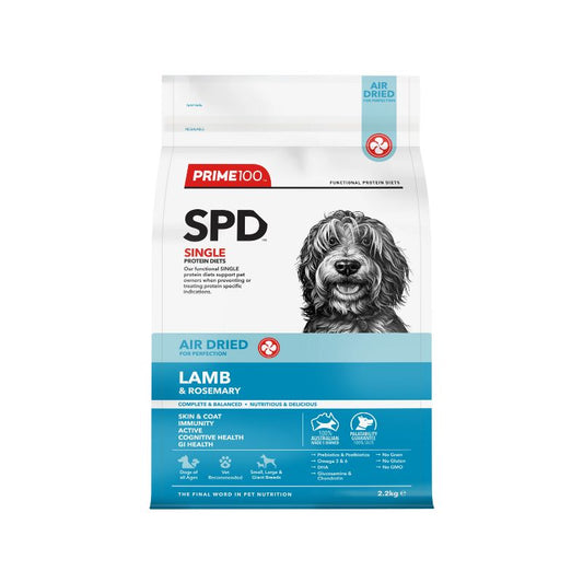 Prime100 SPD Air Dried Lamb & Rosemary Dry Dog Food 2.2KG