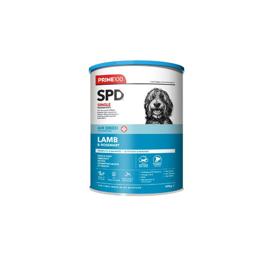 Prime100 SPD Air Dried Lamb & Rosemary Dry Dog Food 600G