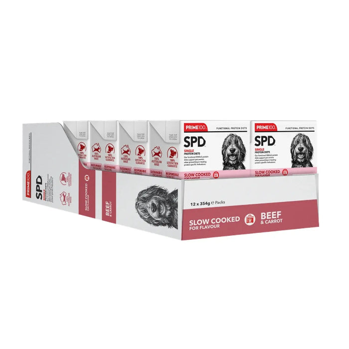 PRIME100 SPD SLOW COOK BEEF CARROT WET FOOD 354Gx12