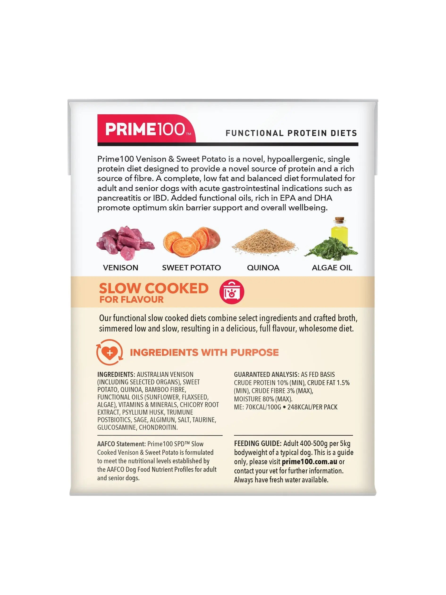PRIME100 SPD™ Slow Cooked Venison & Sweet Potato Wet Dog Food