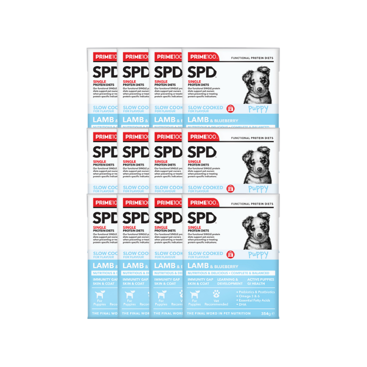 prime100 spd slow cooked wet dog food 354gx12