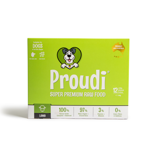 Proudi Lamb Dog Food Raw 2.4KG