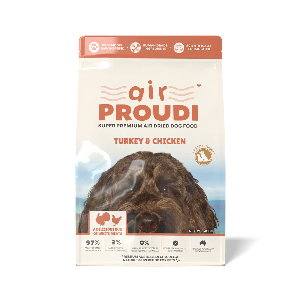 PROUDI Turkey & Chicken Air Dried Dog Food front