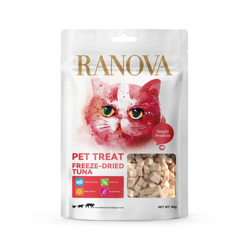 RANOVA Freeze-Dried Tuna Cat Treats – Single Protein, 50g
