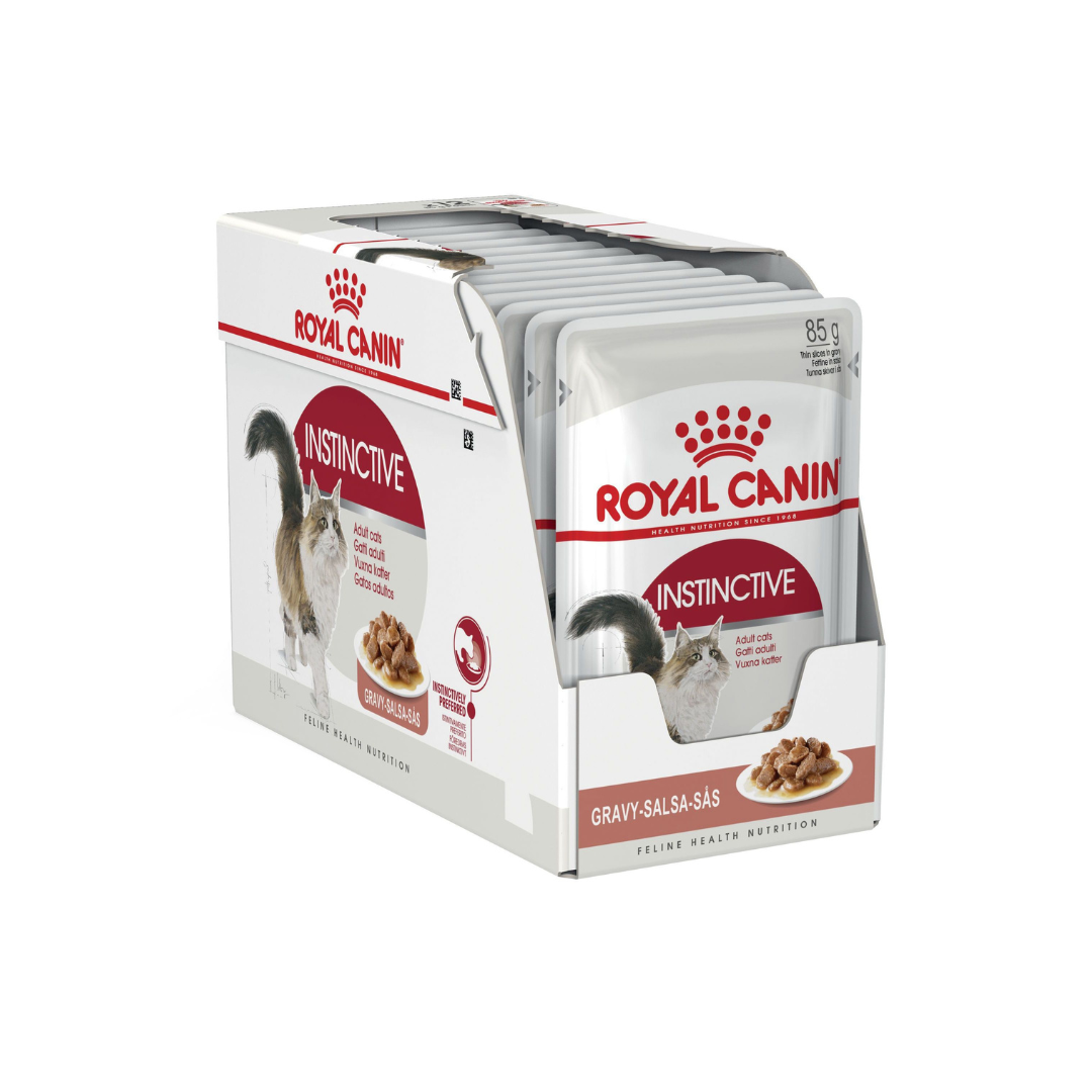 Royal Canin Adult Instinctive Gravy Wet Cat Food Pouches 85gx12