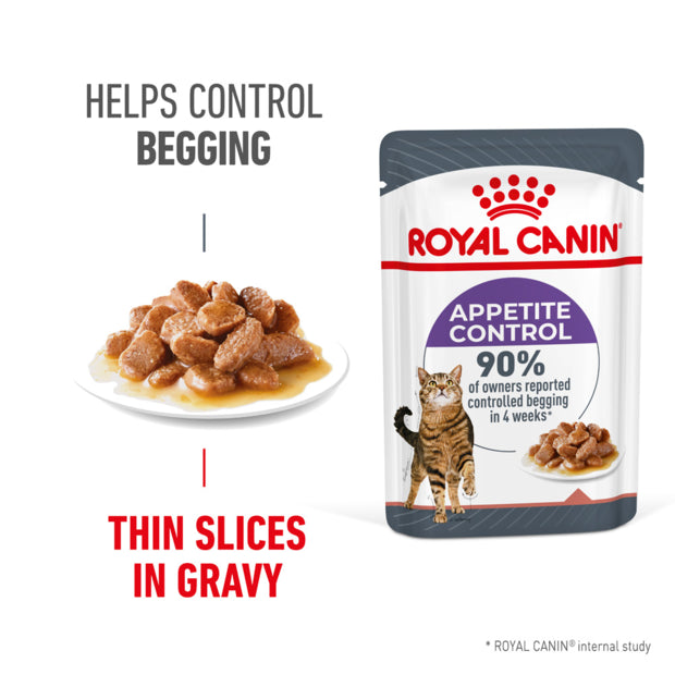Royal Canin Appetite Control Gravy Wet Cat Food feature