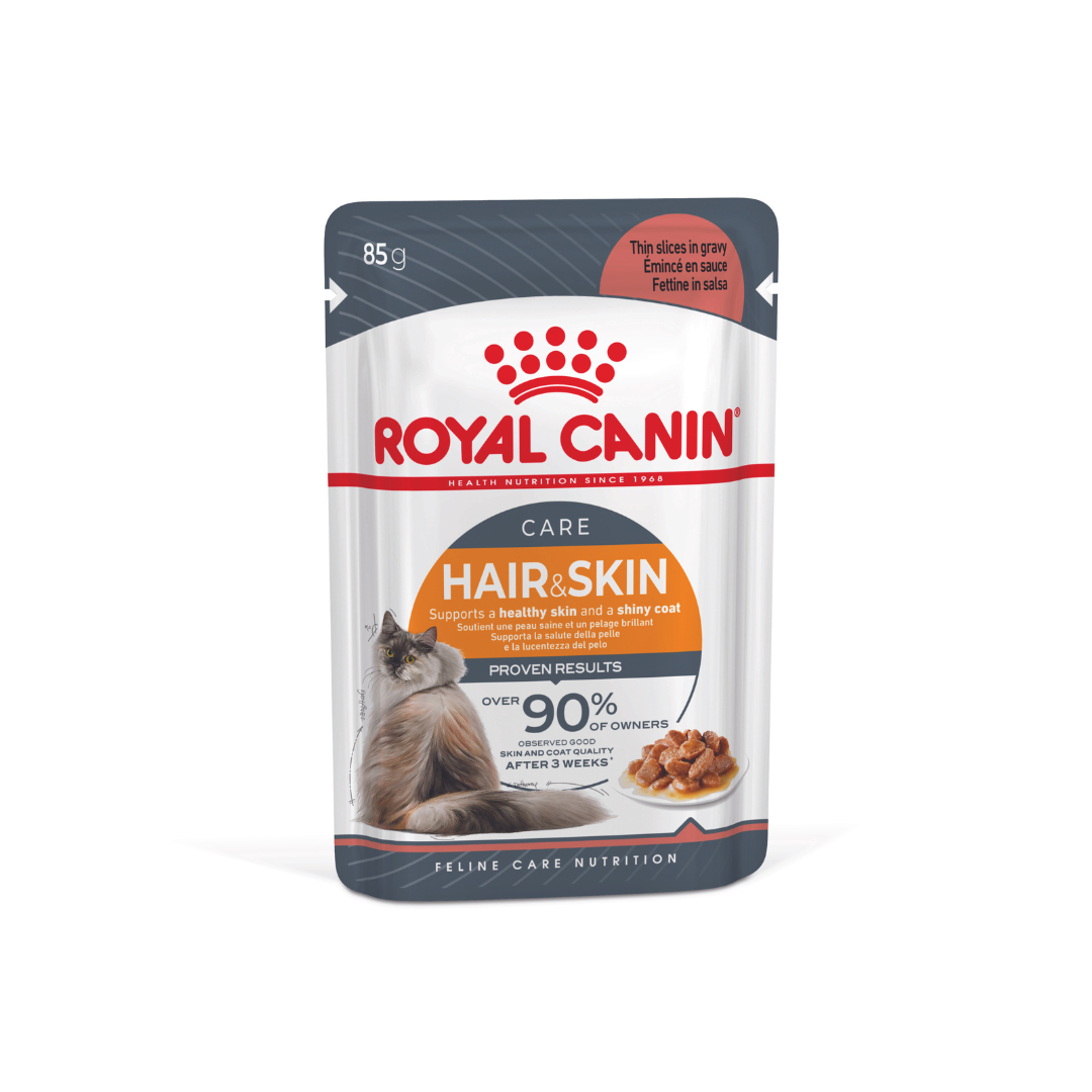 royal canin hair and skin care wet cat food 85g